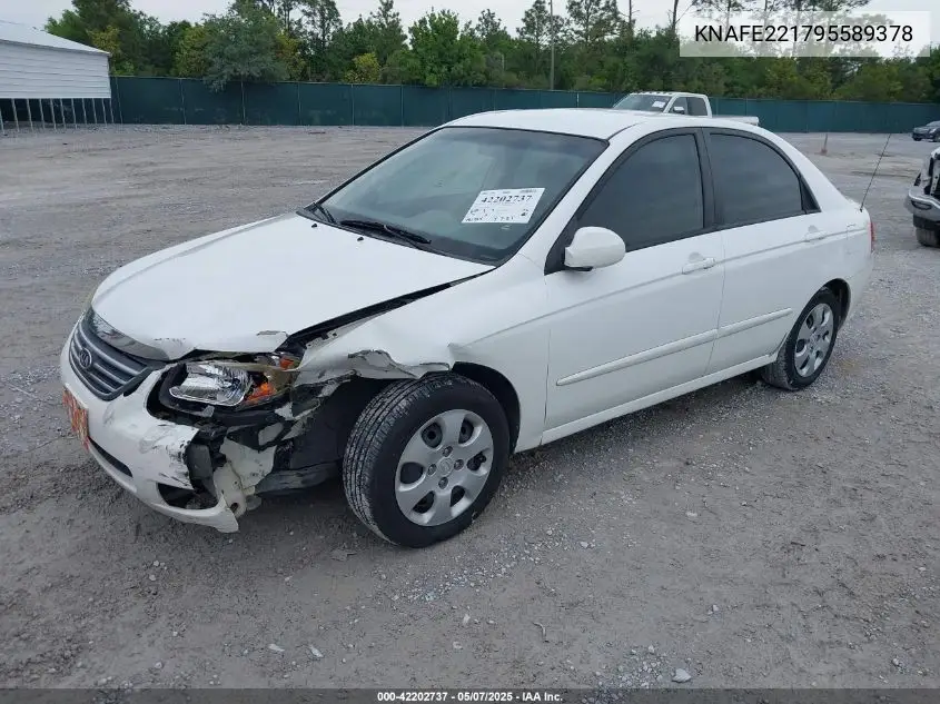 2009 Kia Spectra Ex VIN: KNAFE221795589378 Lot: 42202737