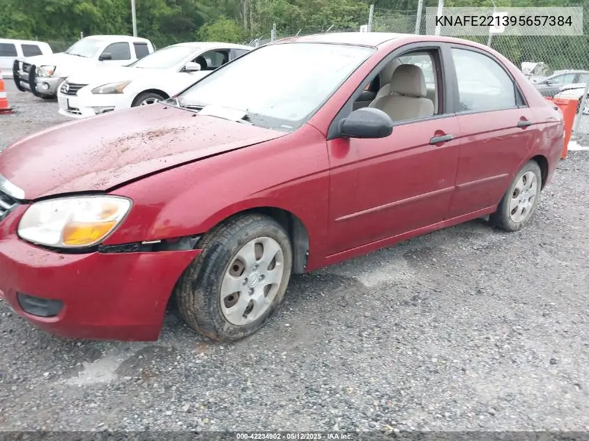 2009 Kia Spectra Ex VIN: KNAFE221395657384 Lot: 42234902