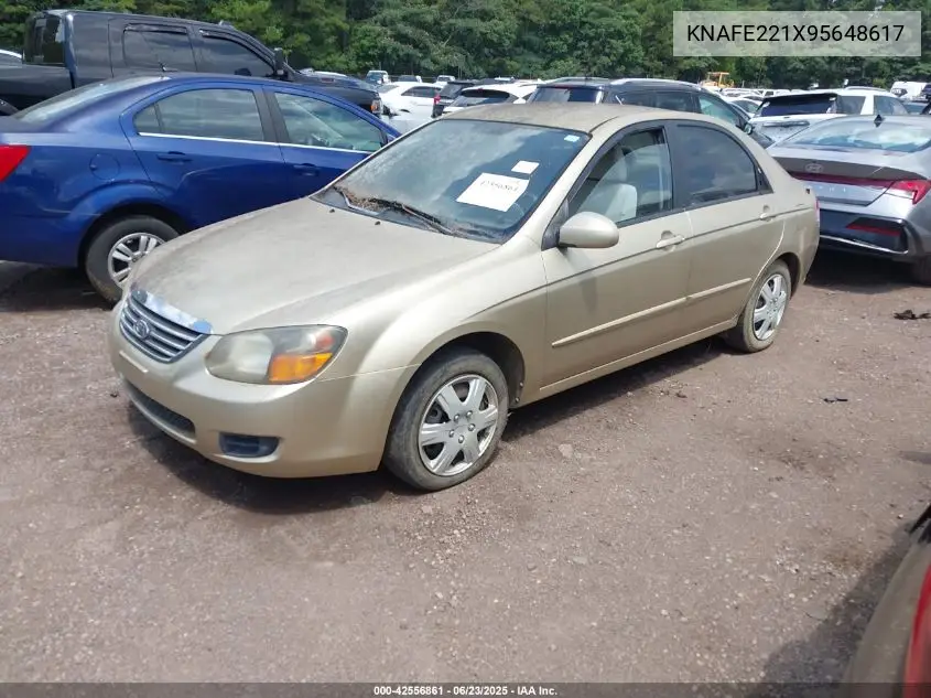 2009 Kia Spectra Ex VIN: KNAFE221X95648617 Lot: 42556861