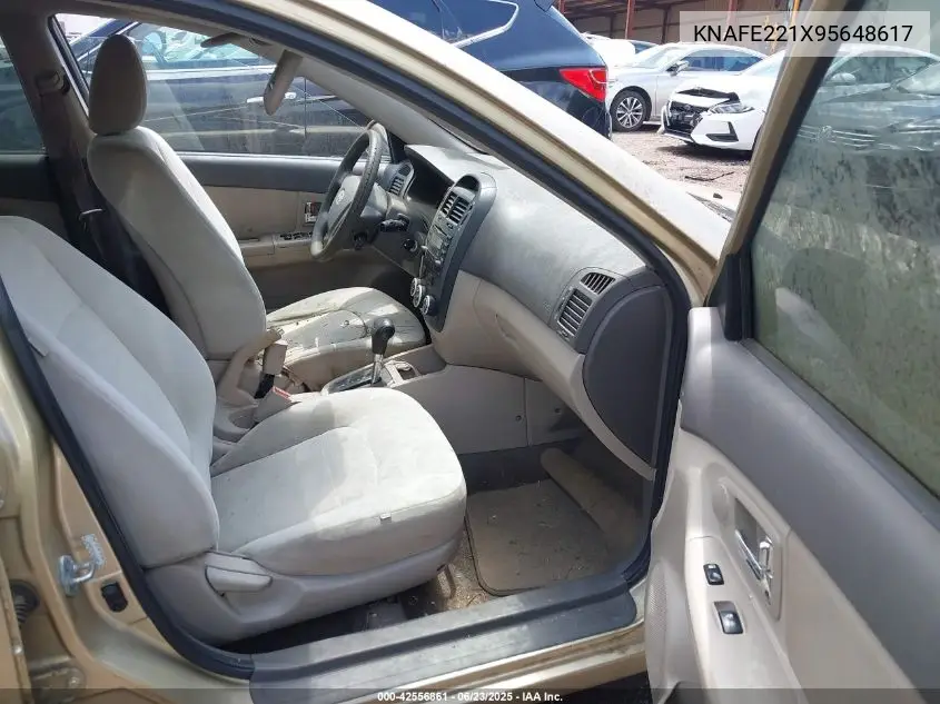 2009 Kia Spectra Ex VIN: KNAFE221X95648617 Lot: 42556861