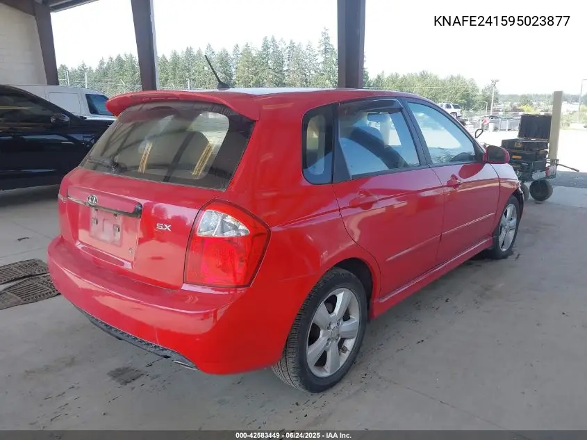 2009 Kia Spectra5 Sx VIN: KNAFE241595023877 Lot: 42583449
