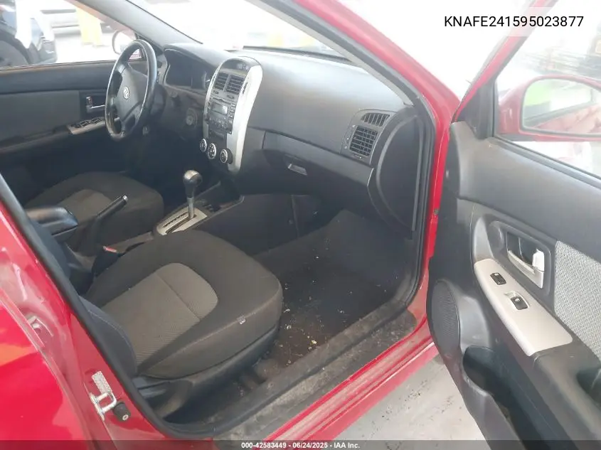 2009 Kia Spectra5 Sx VIN: KNAFE241595023877 Lot: 42583449