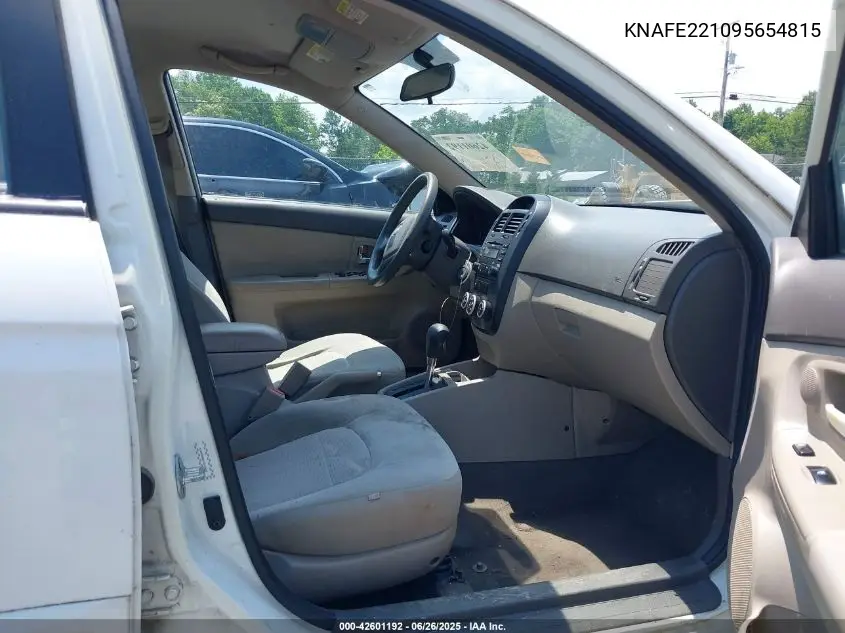 2009 Kia Spectra Ex VIN: KNAFE221095654815 Lot: 42601192