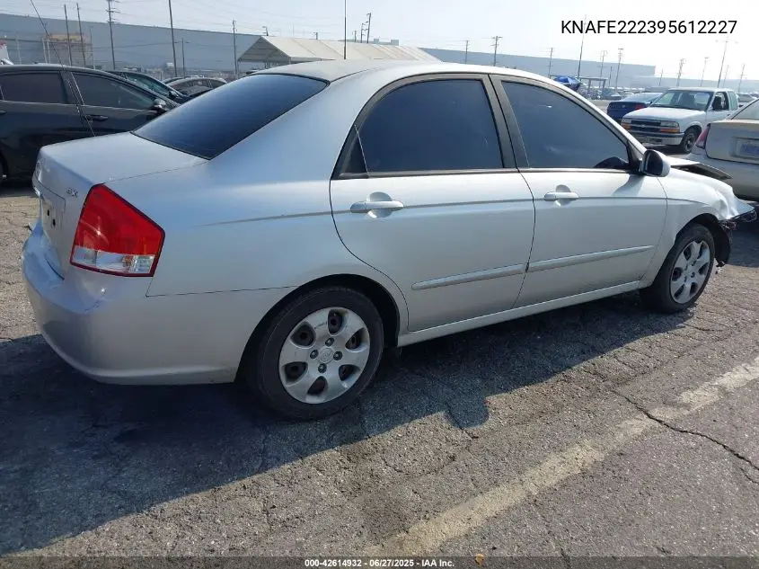 2009 Kia Spectra Ex VIN: KNAFE222395612227 Lot: 42614932
