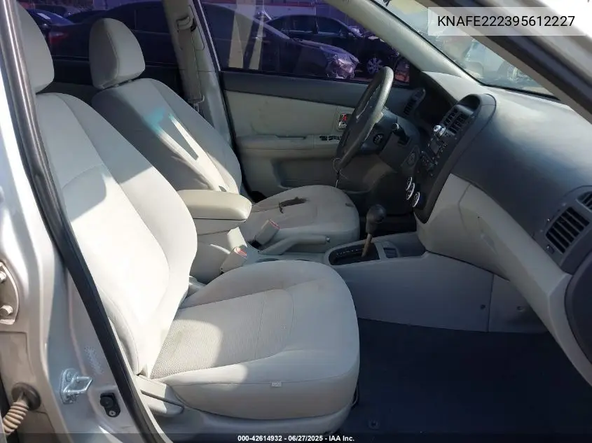 2009 Kia Spectra Ex VIN: KNAFE222395612227 Lot: 42614932
