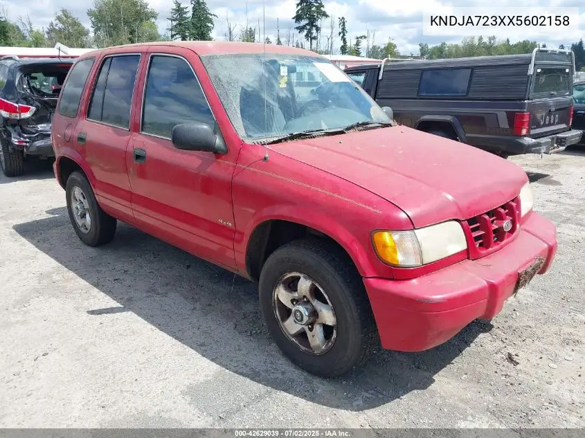 1999 Kia Sportage Ex VIN: KNDJA723XX5602158 Lot: 42629039