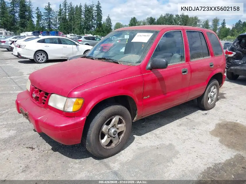 1999 Kia Sportage Ex VIN: KNDJA723XX5602158 Lot: 42629039