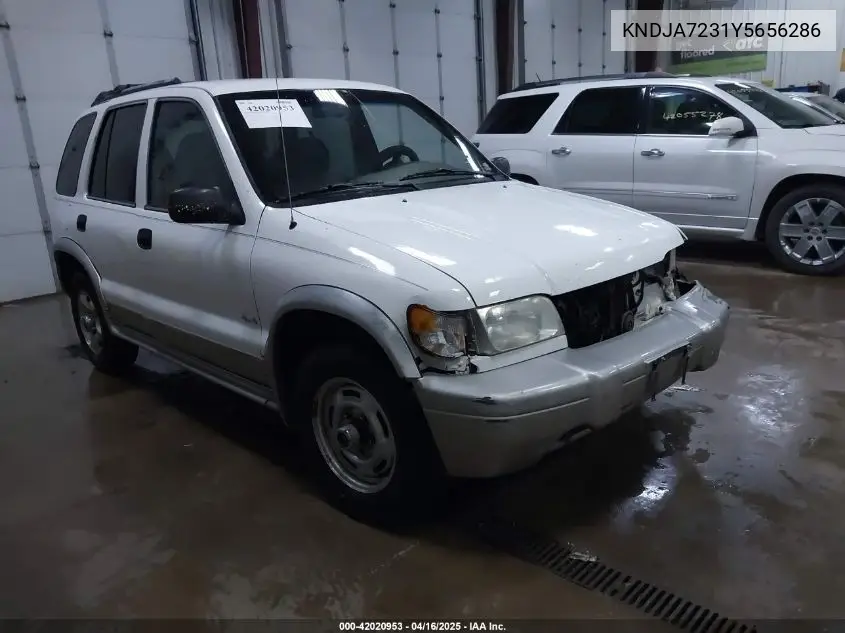 2000 Kia Sportage Ex VIN: KNDJA7231Y5656286 Lot: 42020953