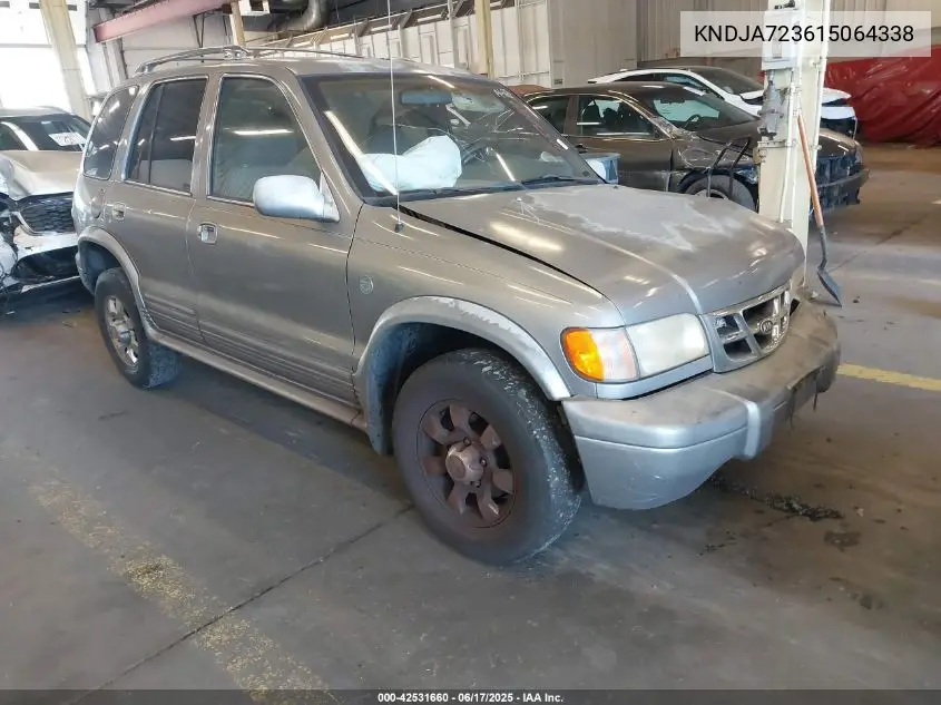 2001 Kia Sportage Ex/Limited VIN: KNDJA723615064338 Lot: 42531660
