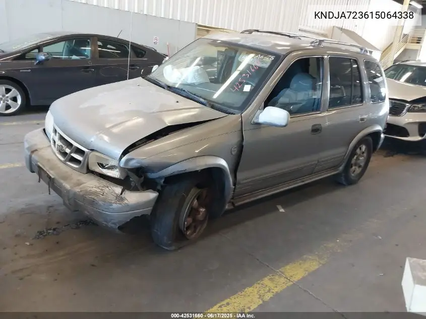 2001 Kia Sportage Ex/Limited VIN: KNDJA723615064338 Lot: 42531660