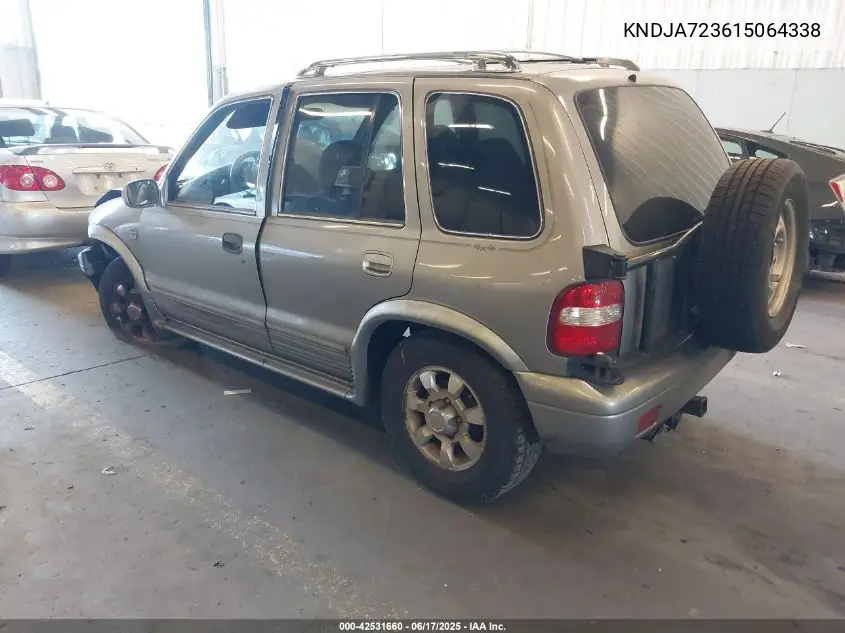 2001 Kia Sportage Ex/Limited VIN: KNDJA723615064338 Lot: 42531660