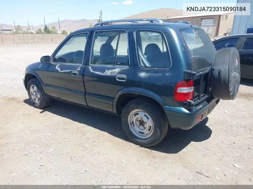 2001 Kia Sportage Ex/Limited VIN: KNDJA723315090184 Lot: 42583688