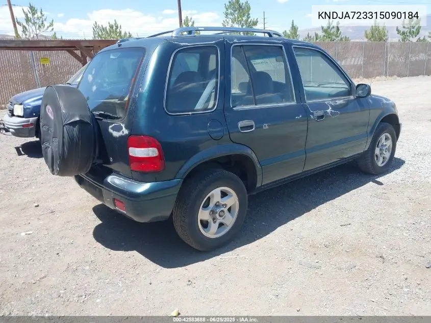 2001 Kia Sportage Ex/Limited VIN: KNDJA723315090184 Lot: 42583688
