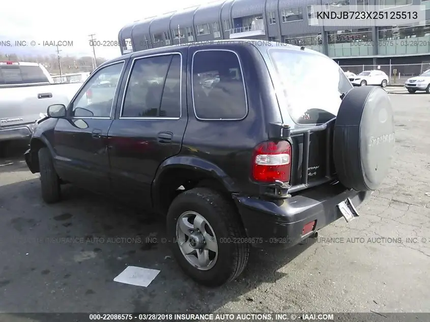 2002 Kia Sportage VIN: KNDJB723X25125513 Lot: 22086575