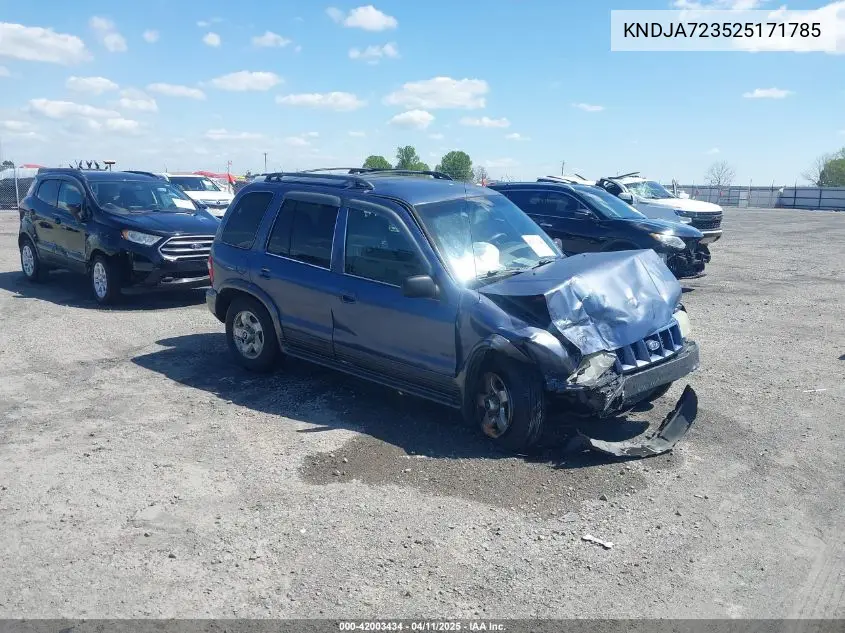 2002 Kia Sportage VIN: KNDJA723525171785 Lot: 42003434