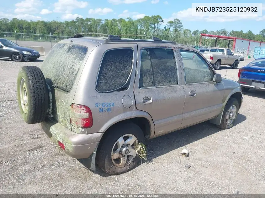 kndjb723525120932 KNDJB723525120932 2002 Kia Sportage