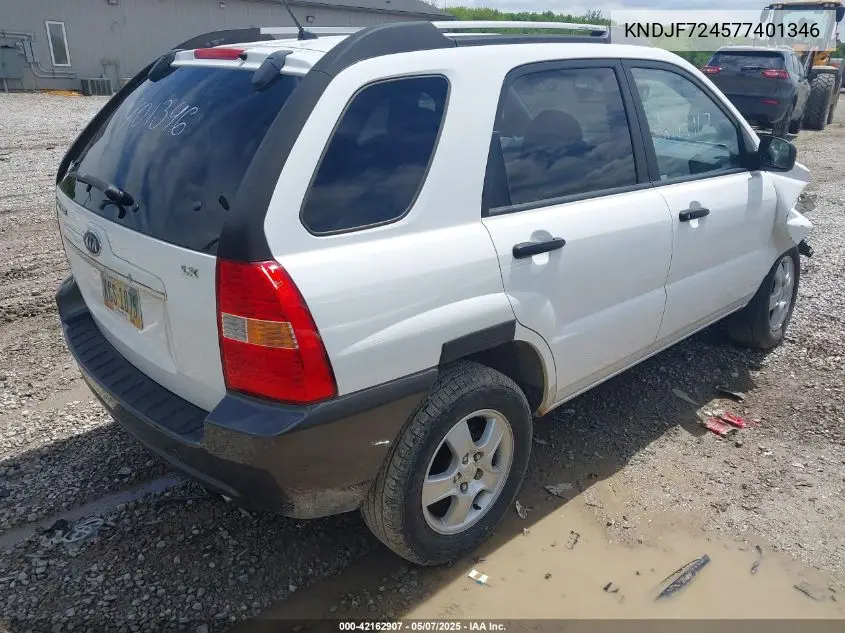 2007 Kia Sportage Lx VIN: KNDJF724577401346 Lot: 42162907