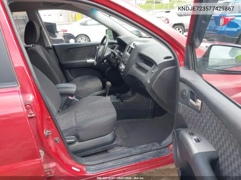2007 Kia Sportage Lx V6 VIN: KNDJE723577429867 Lot: 42210107