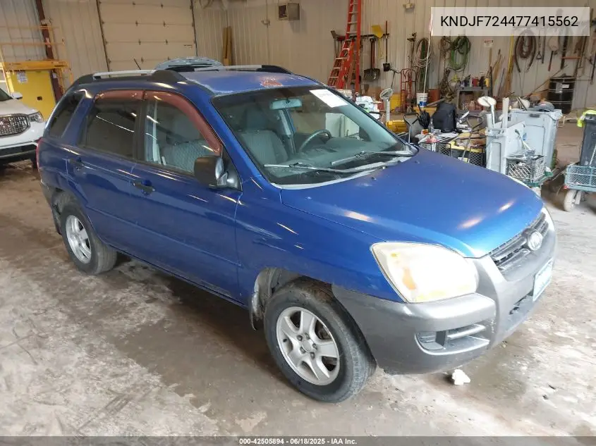 2007 Kia Sportage Lx VIN: KNDJF724477415562 Lot: 42505894