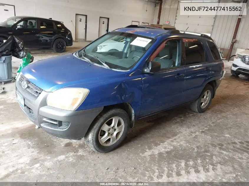 2007 Kia Sportage Lx VIN: KNDJF724477415562 Lot: 42505894