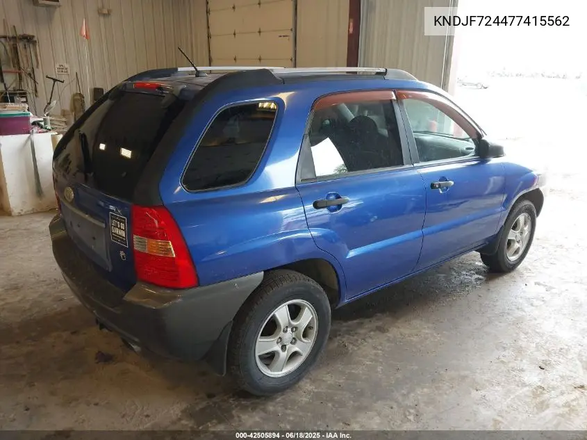 2007 Kia Sportage Lx VIN: KNDJF724477415562 Lot: 42505894