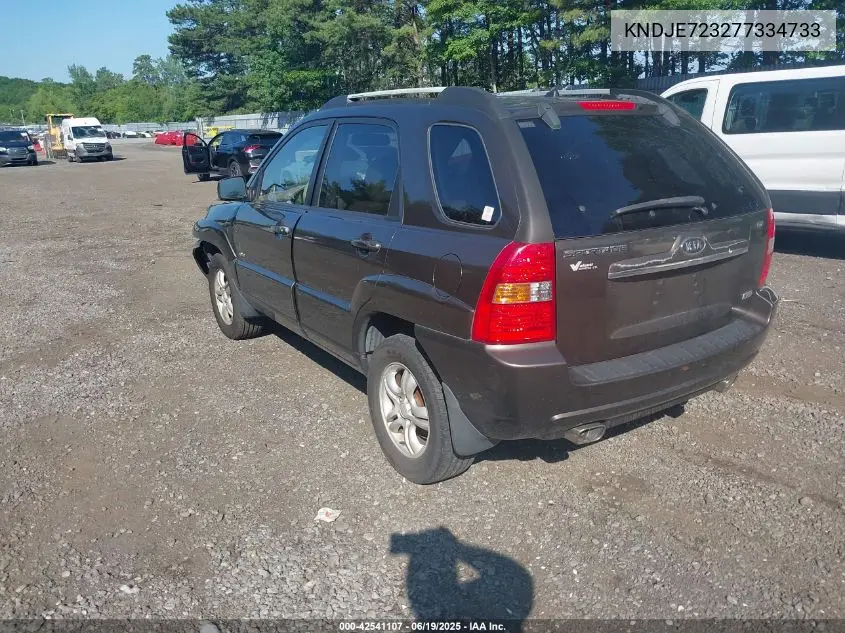 2007 Kia Sportage Ex V6 VIN: KNDJE723277334733 Lot: 42541107