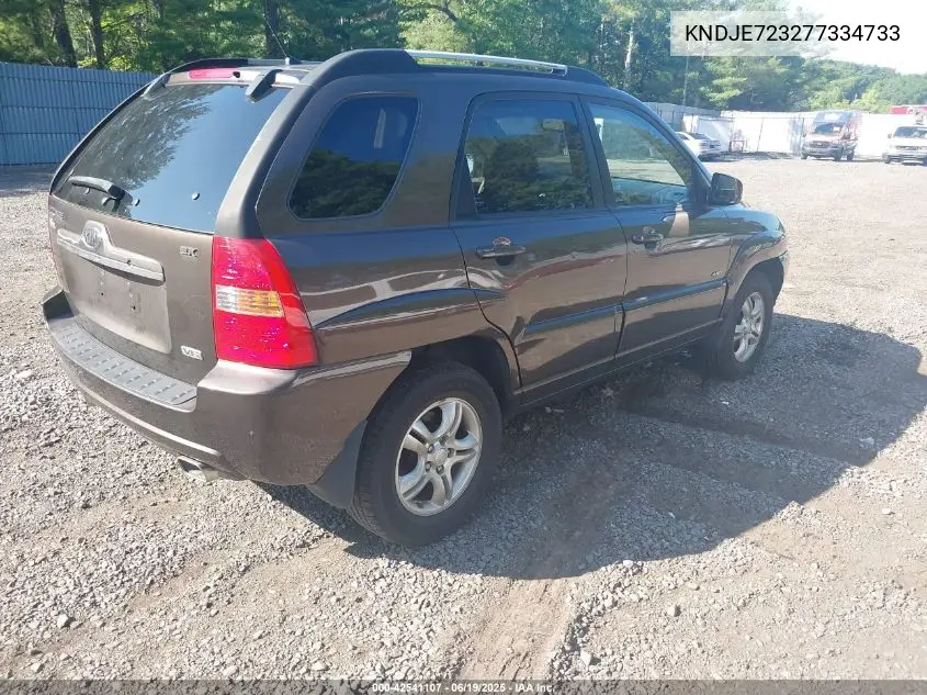 2007 Kia Sportage Ex V6 VIN: KNDJE723277334733 Lot: 42541107