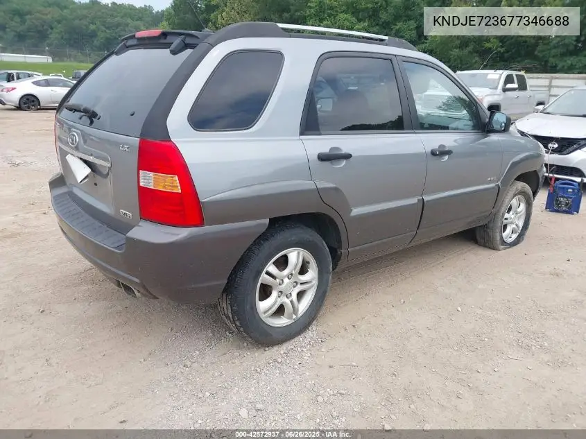 2007 Kia Sportage Lx V6 VIN: KNDJE723677346688 Lot: 42572937