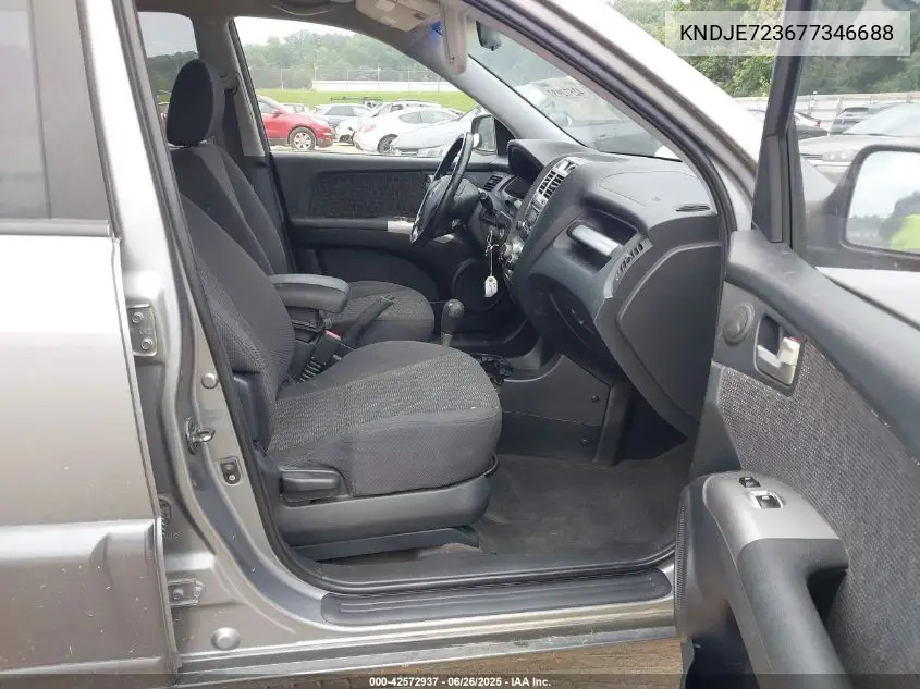 2007 Kia Sportage Lx V6 VIN: KNDJE723677346688 Lot: 42572937