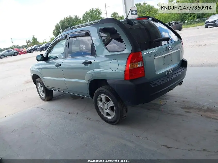 2007 Kia Sportage Lx VIN: KNDJF724777360914 Lot: 42573926
