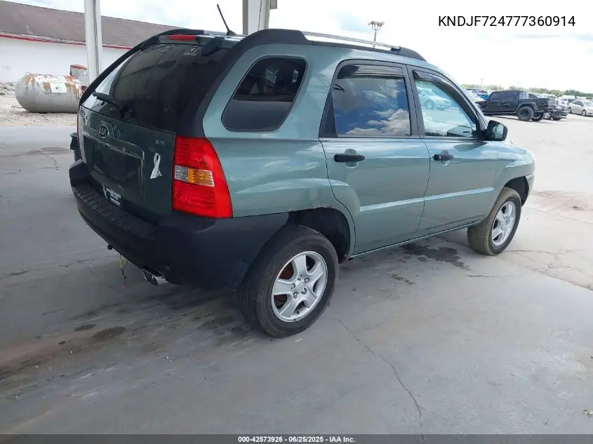 2007 Kia Sportage Lx VIN: KNDJF724777360914 Lot: 42573926