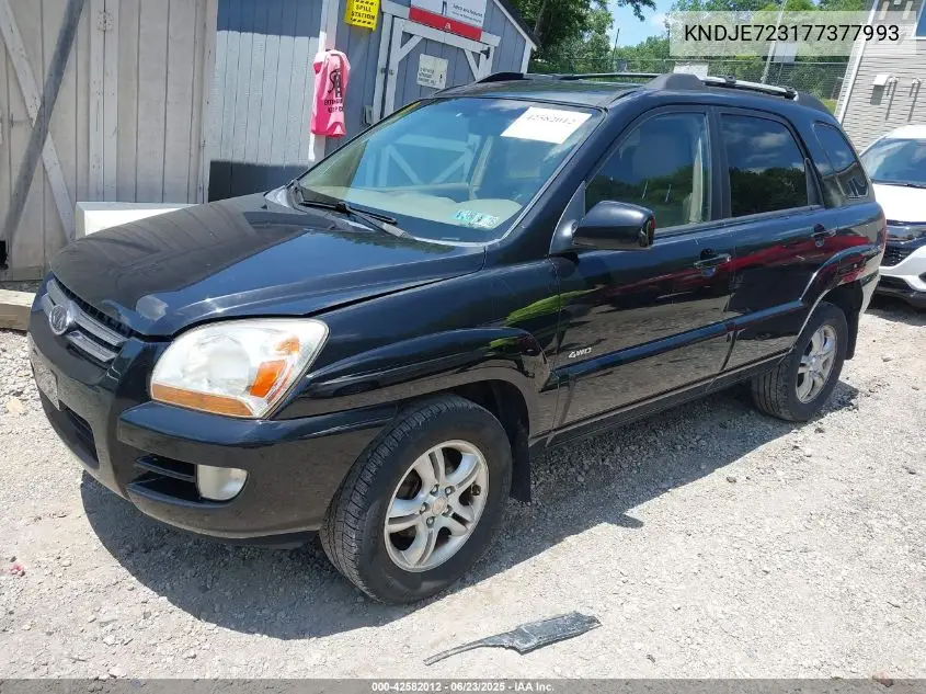 2007 Kia Sportage Ex V6 VIN: KNDJE723177377993 Lot: 42582012