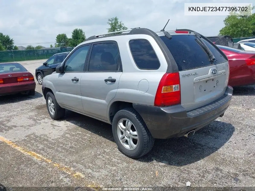2007 Kia Sportage Lx V6 VIN: KNDJE723477396702 Lot: 42585828