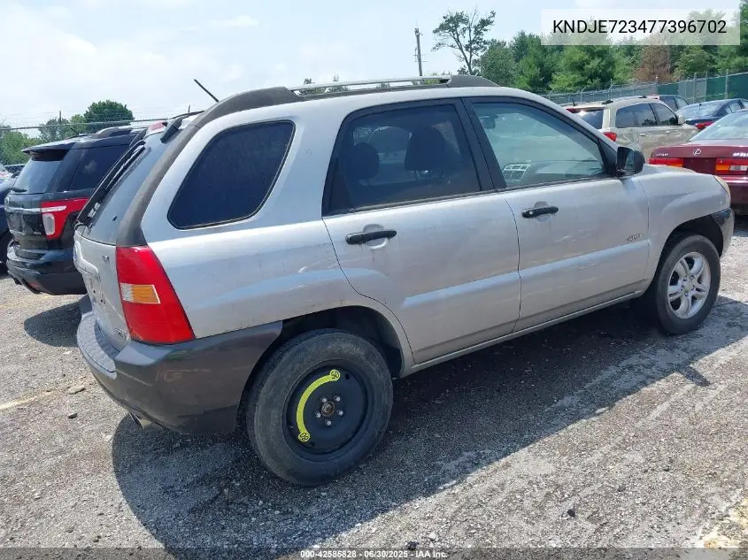 2007 Kia Sportage Lx V6 VIN: KNDJE723477396702 Lot: 42585828