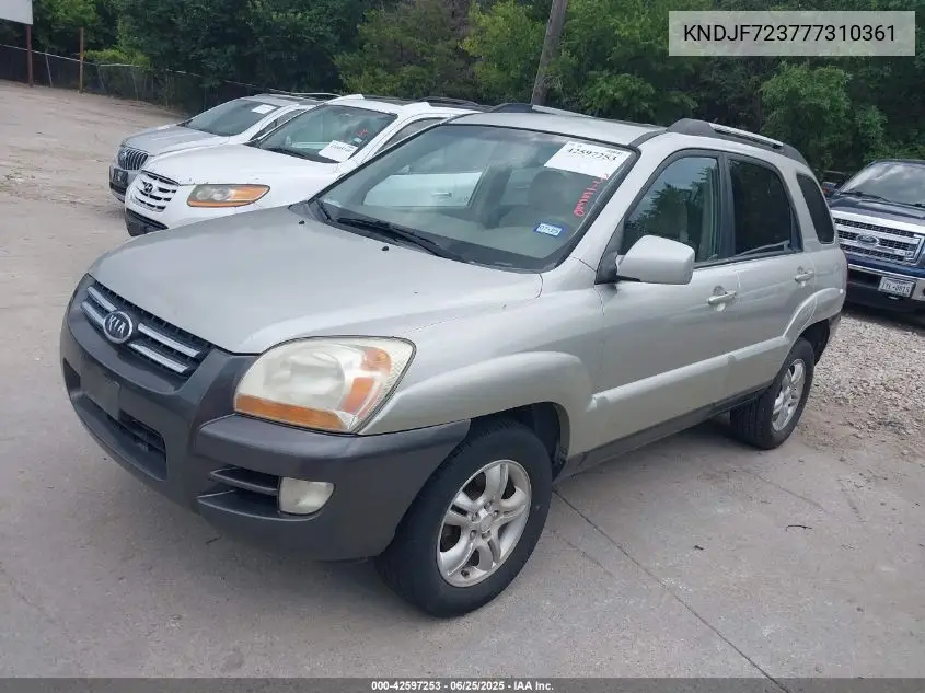 2007 Kia Sportage Ex V6 VIN: KNDJF723777310361 Lot: 42597253
