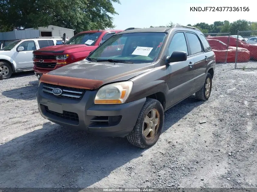 2007 Kia Sportage Lx VIN: KNDJF724377336156 Lot: 42774533
