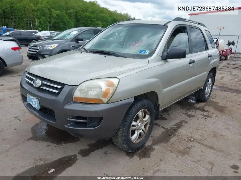 2008 Kia Sportage Lx V6 VIN: KNDJE723687485284 Lot: 42207326