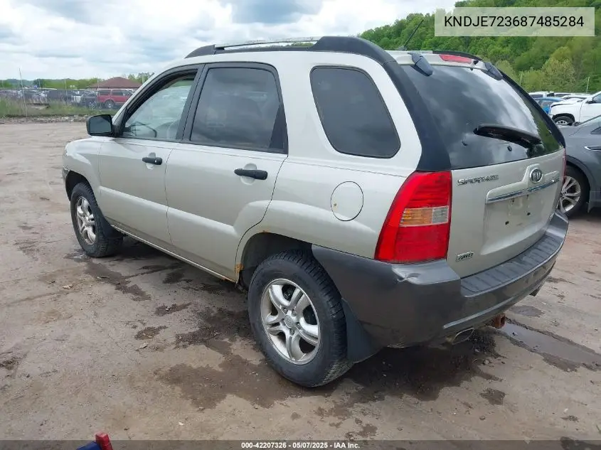 2008 Kia Sportage Lx V6 VIN: KNDJE723687485284 Lot: 42207326