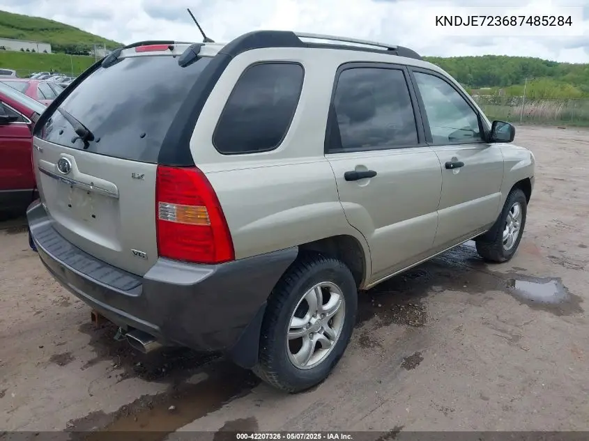 2008 Kia Sportage Lx V6 VIN: KNDJE723687485284 Lot: 42207326