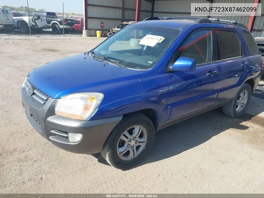 2008 Kia Sportage Ex V6 VIN: KNDJF723X87462099 Lot: 42231172