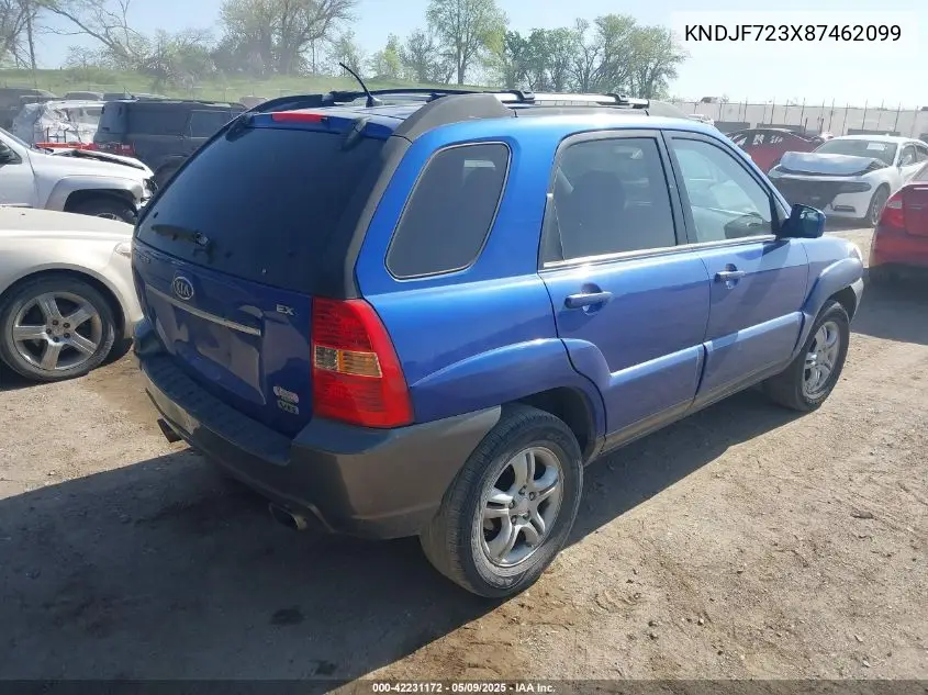 2008 Kia Sportage Ex V6 VIN: KNDJF723X87462099 Lot: 42231172