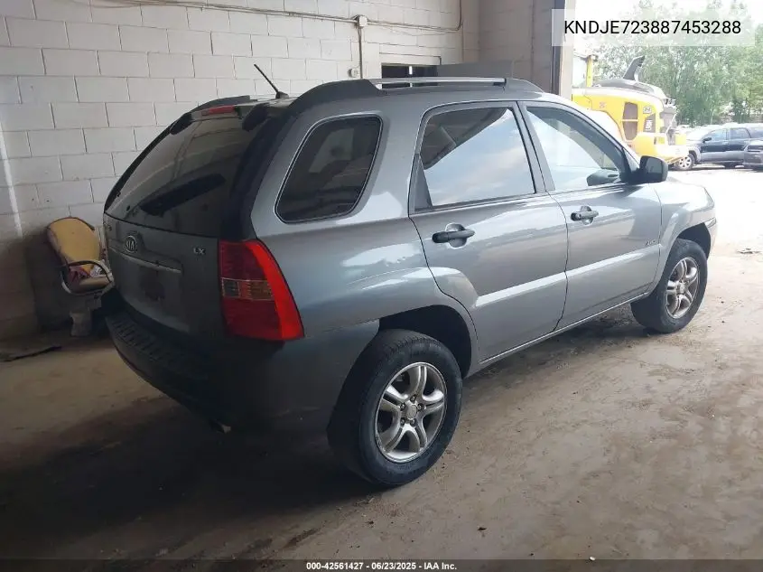 2008 Kia Sportage Lx V6 VIN: KNDJE723887453288 Lot: 42561427