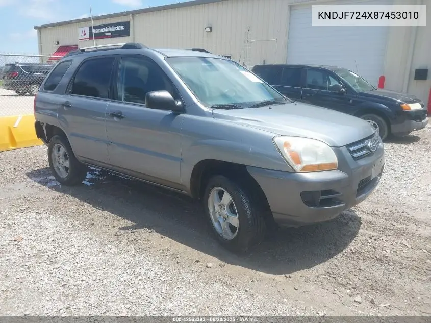 2008 Kia Sportage Lx VIN: KNDJF724X87453010 Lot: 42563393
