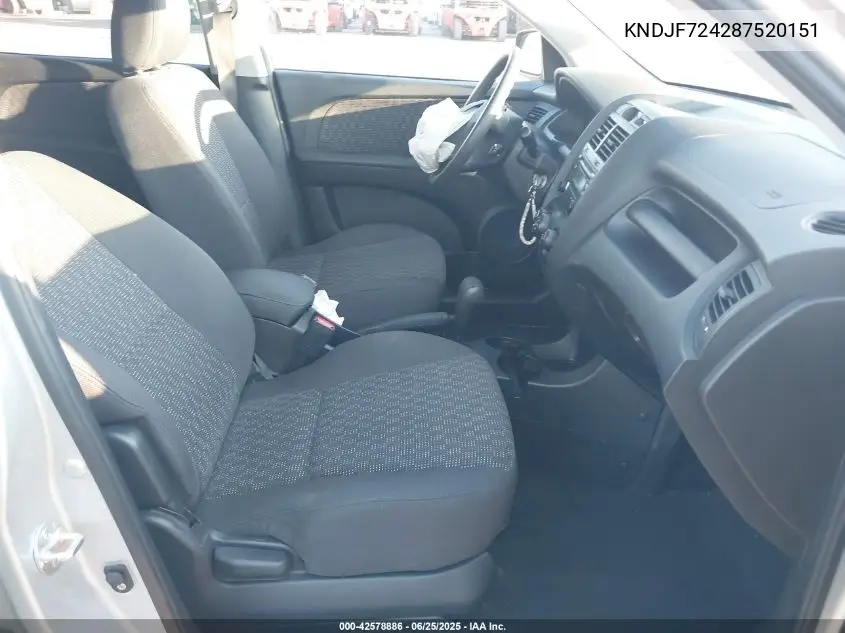2008 Kia Sportage Lx VIN: KNDJF724287520151 Lot: 42578886