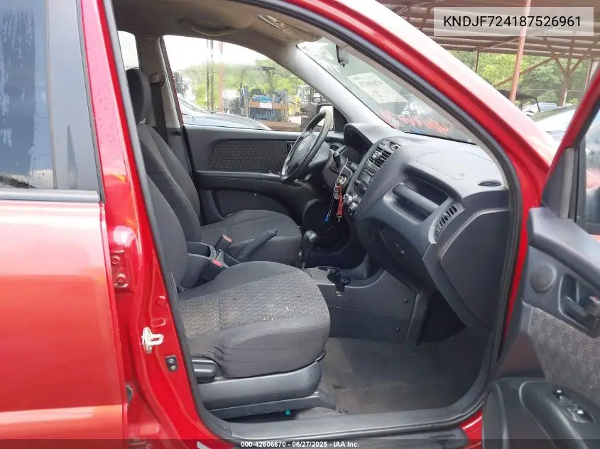 2008 Kia Sportage Lx VIN: KNDJF724187526961 Lot: 42606670