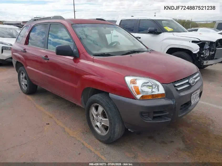 2008 Kia Sportage Lx VIN: KNDJF724887521238 Lot: 42610273