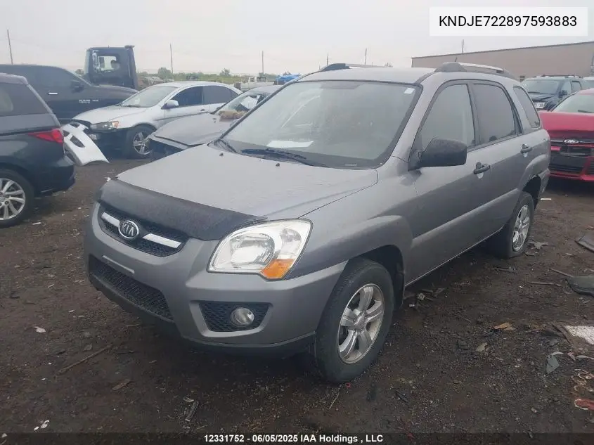 2009 Kia Sportage Lx-Convenience VIN: KNDJE722897593883 Lot: 12331752