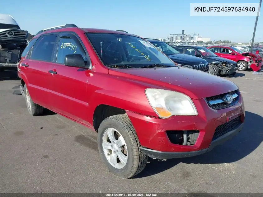 2009 Kia Sportage Lx VIN: KNDJF724597634940 Lot: 42204913