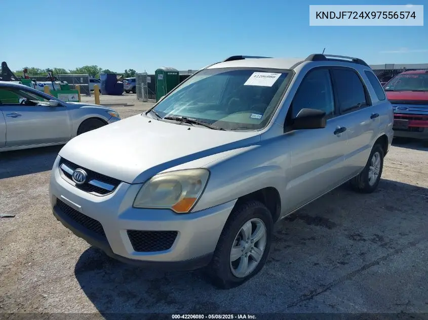 2009 Kia Sportage Lx VIN: KNDJF724X97556574 Lot: 42206080