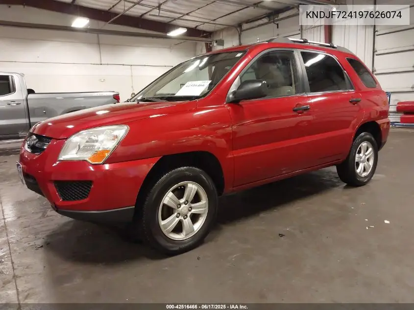 2009 Kia Sportage Lx VIN: KNDJF724197626074 Lot: 42516466